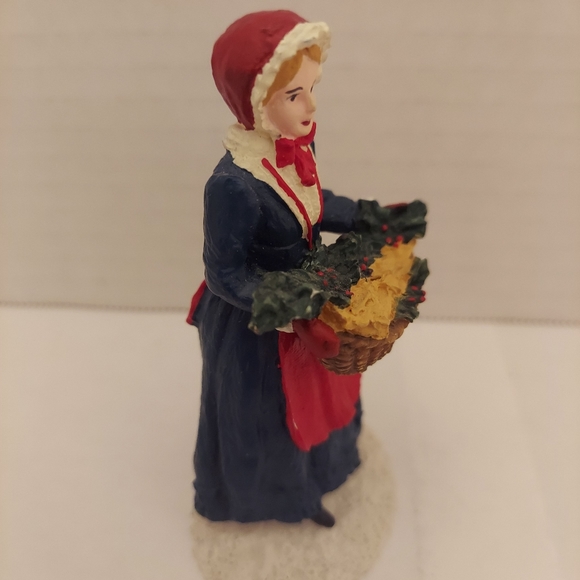 Mervyn's Village Square 1992 Woman With Basket Figurine - Picture 3 of 7